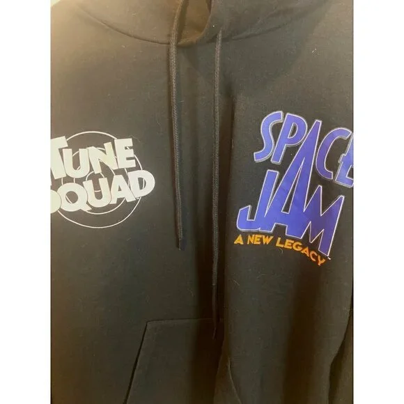 Tune Squad Space Jam A New Legacy Black Hoodie Sweatshirt L - Picture 3 of 5